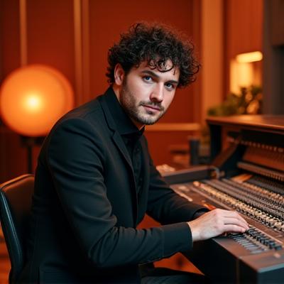 Portrait d'un musicien de jazz contemporain, producteur expérimenté