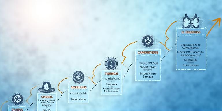 Diagramme illustrant une préparation intensive de six mois, avec des points de contrôle trimestriels et des simulations intermédiaires.