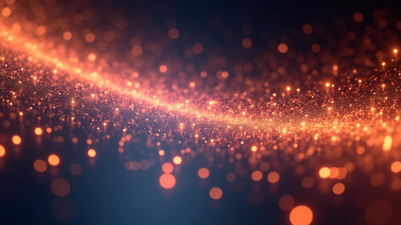 Représentation visuelle et dynamique de la théorie musicale avec partition, notes de musique colorées et symboles d'harmonie flottant dans l'espace.